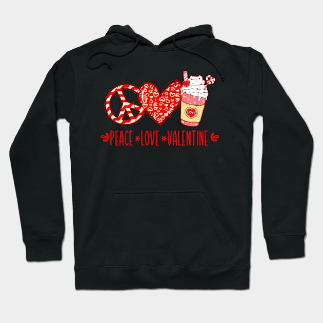 Peace Love Valentine Hoodie by tropicalteesshop